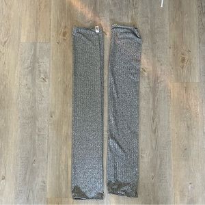 Rubia wear silver leg warmers